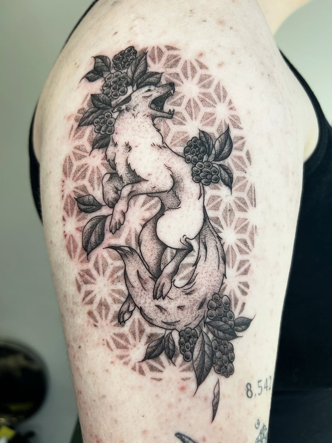 Tattoo by @bria.tattoos — dotwork, realism