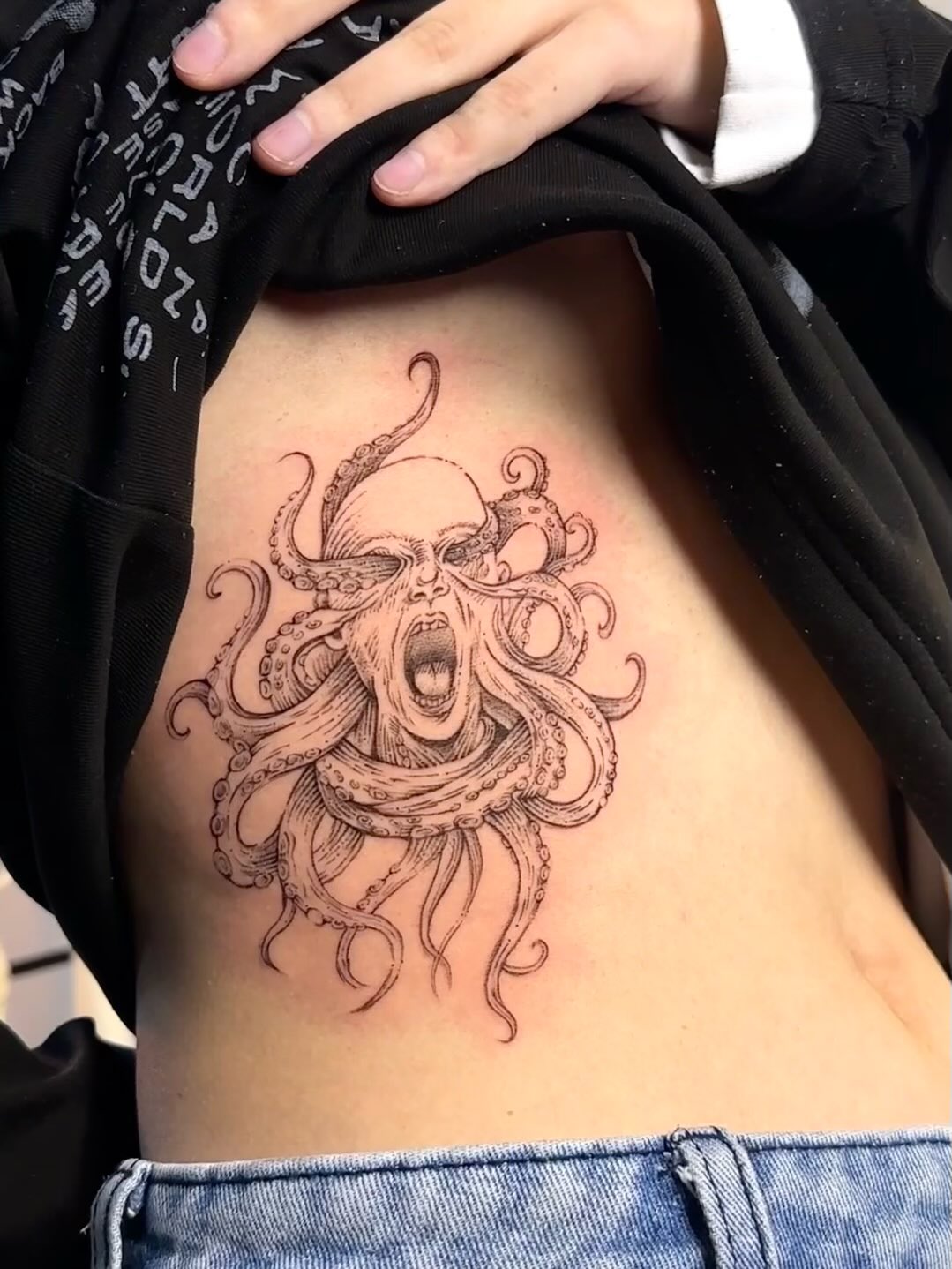Tattoo by @90tattoo_ — illustrative, black_and_grey