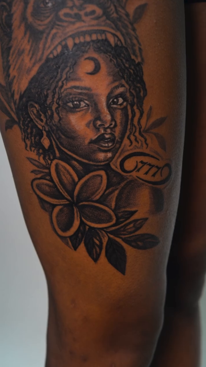 Tattoo by @custard1992tattoos — black_and_grey, realism