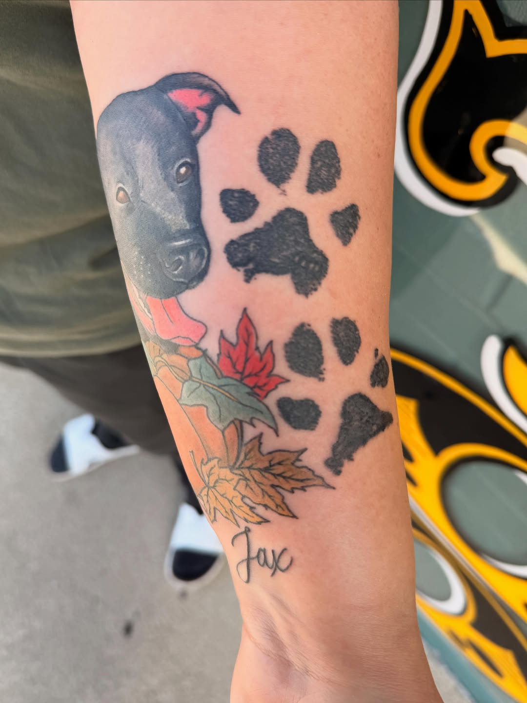 Tattoo by @ladycausemaker — realism, lettering_script
