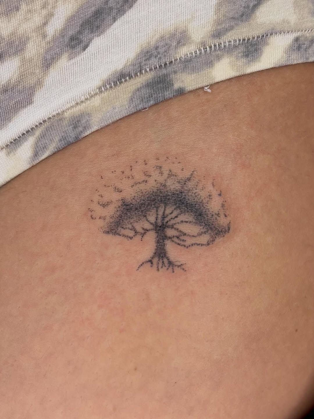Tattoo by @sabpokes — dotwork, illustrative