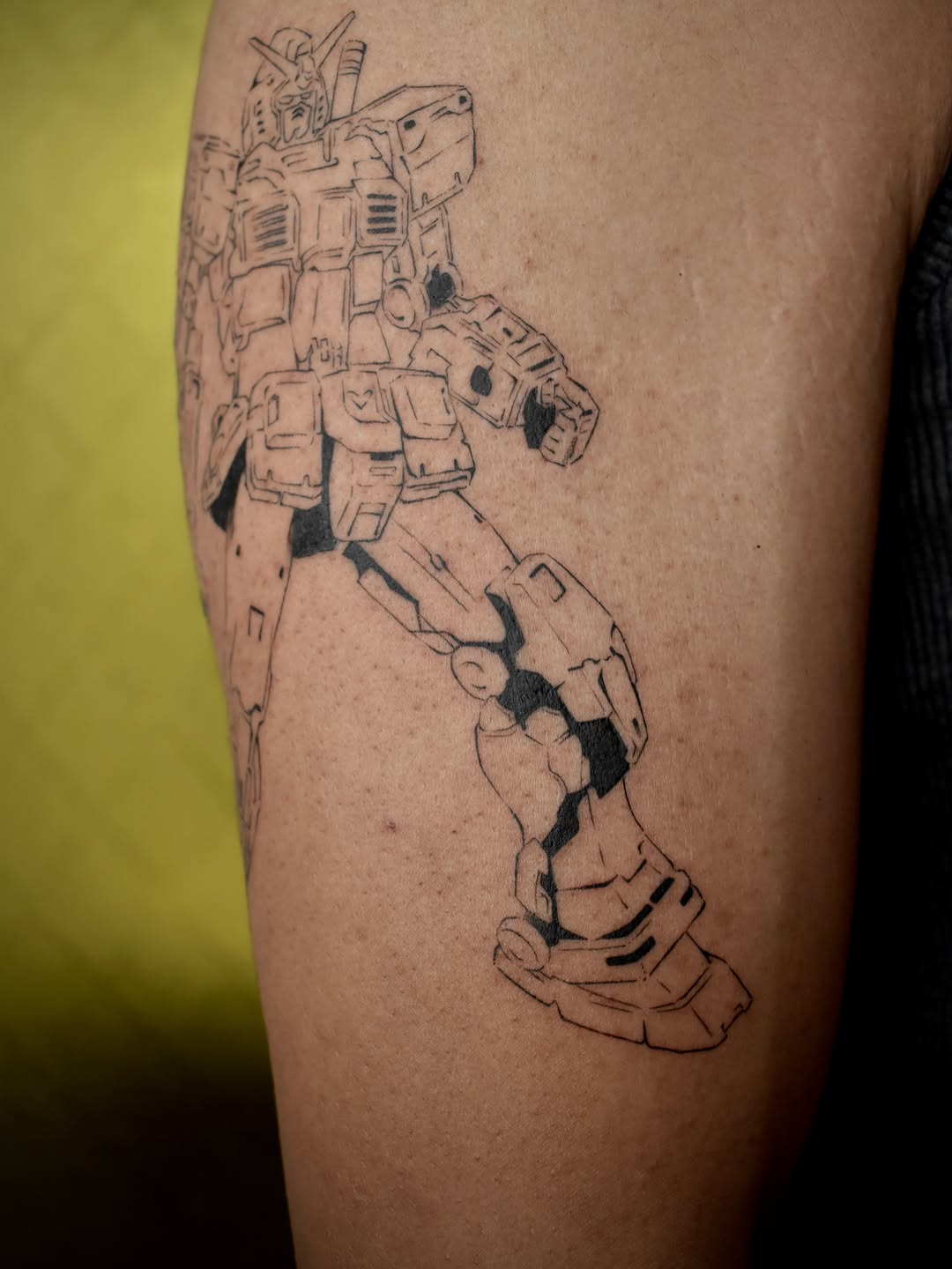 Tattoo by @hanmi.ink — anime, blackwork