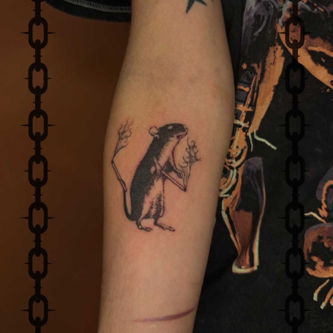 Tattoo by @vsgoblintatts — black_and_grey, illustrative