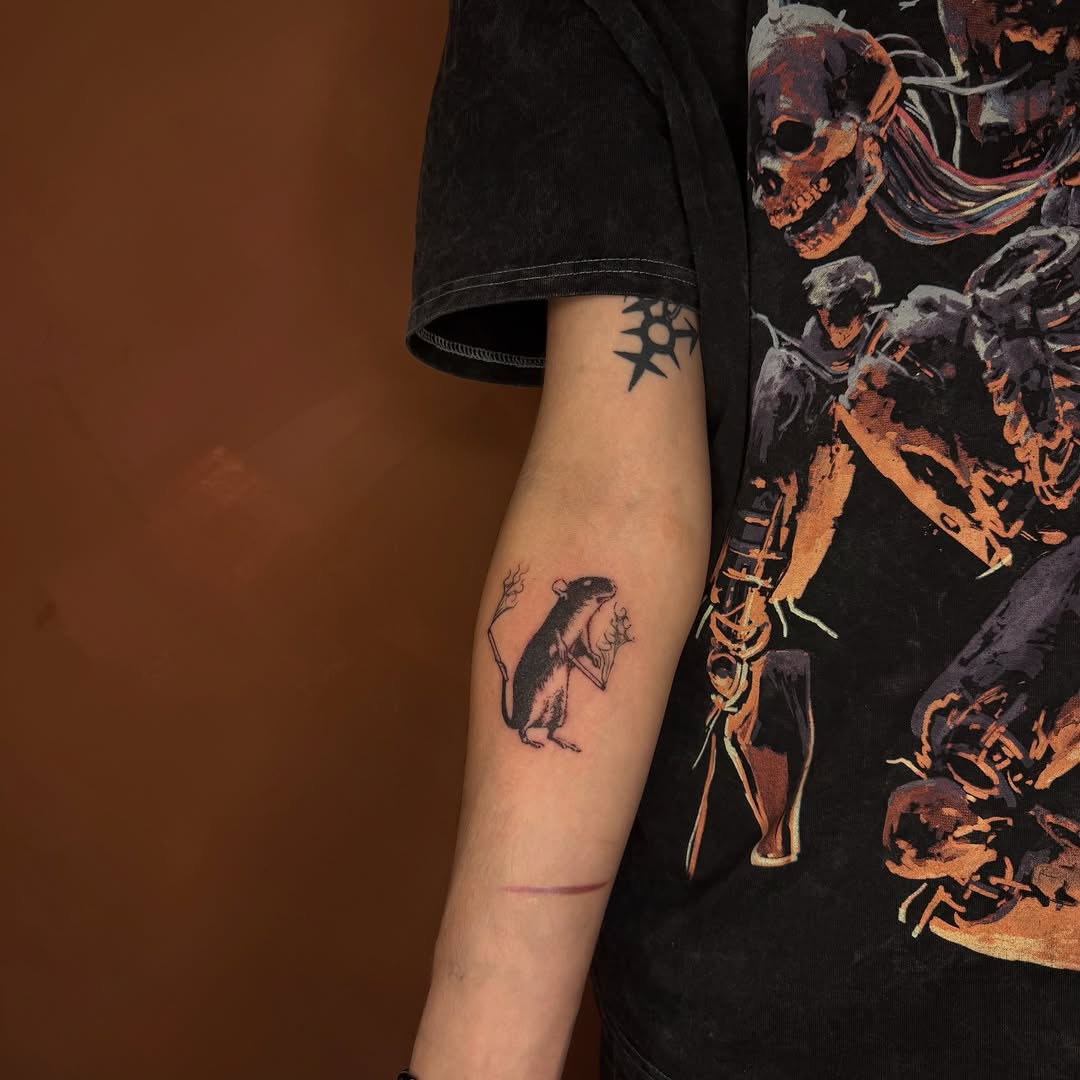 Tattoo by @vsgoblintatts — illustrative, black_and_grey