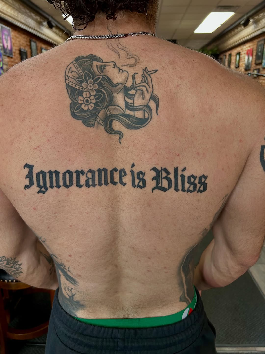 Tattoo by @boylazarustattoo — black_and_grey, lettering_script