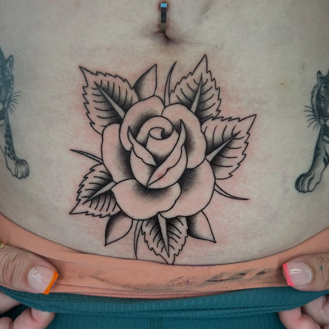 Tattoo by @vapidstar — american_traditional, black_and_grey