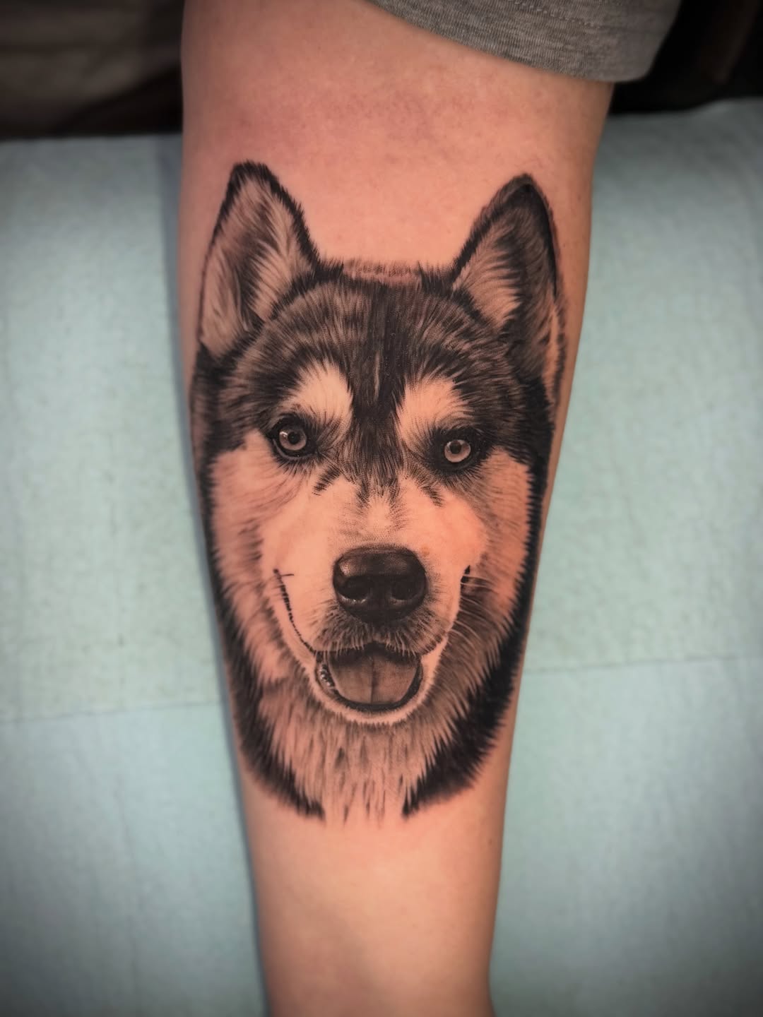 Tattoo by @webbz_tattoos — realism, black_and_grey