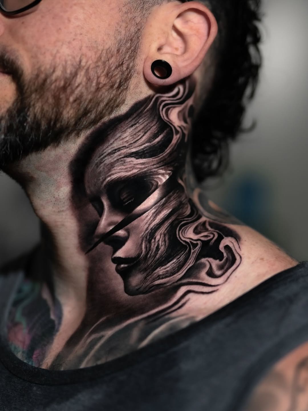 Tattoo by @angel.antonio.tattoos โ realism, black_and_grey
