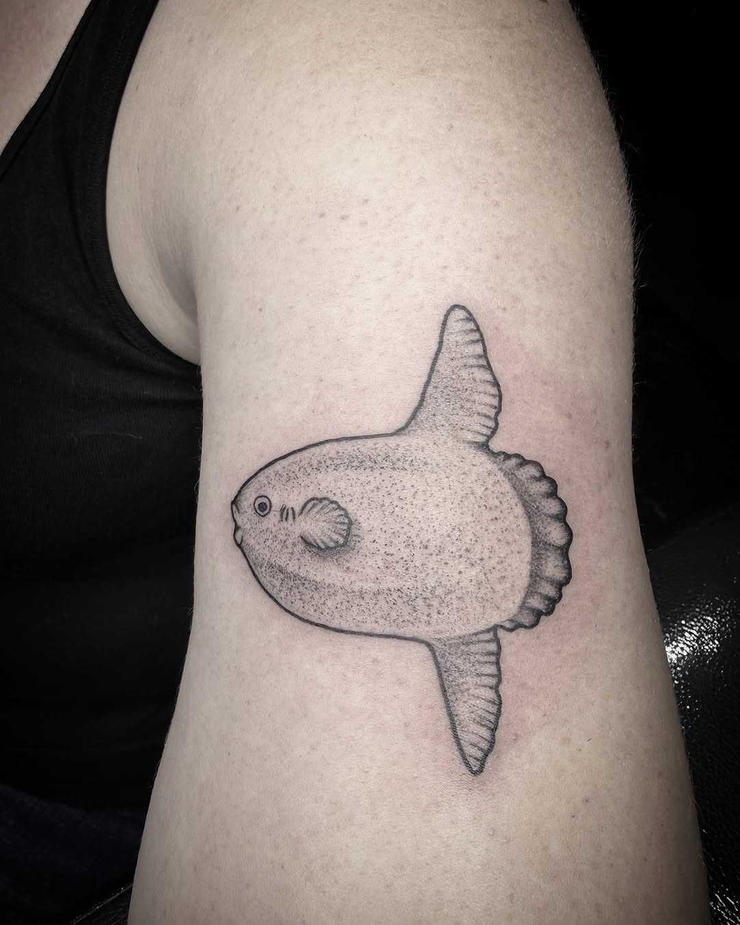 Tattoo by @mac.tatts โ black_and_grey, dotwork
