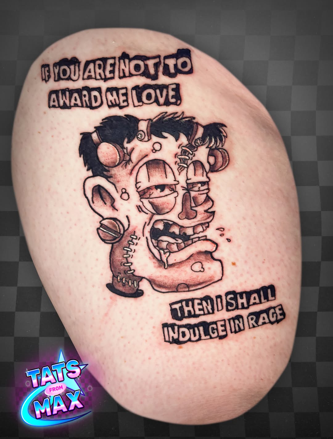 Tattoo by @tatsfrommax โ lettering_script, ignorant