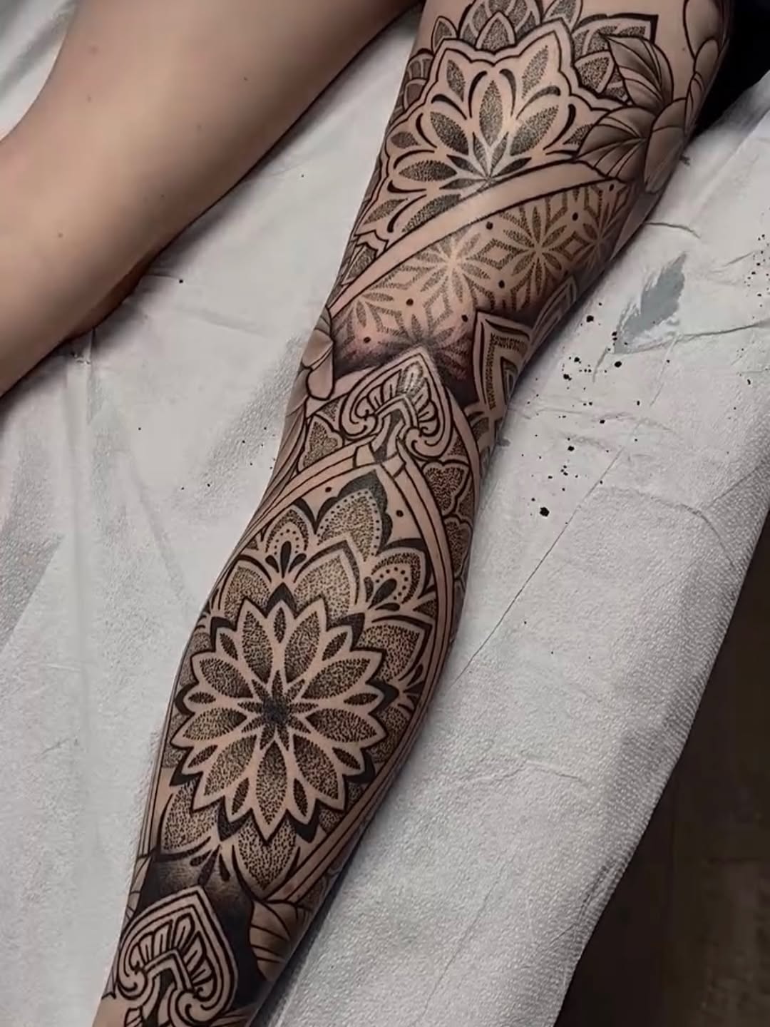 Tattoo by @finelineperception — geometric, dotwork
