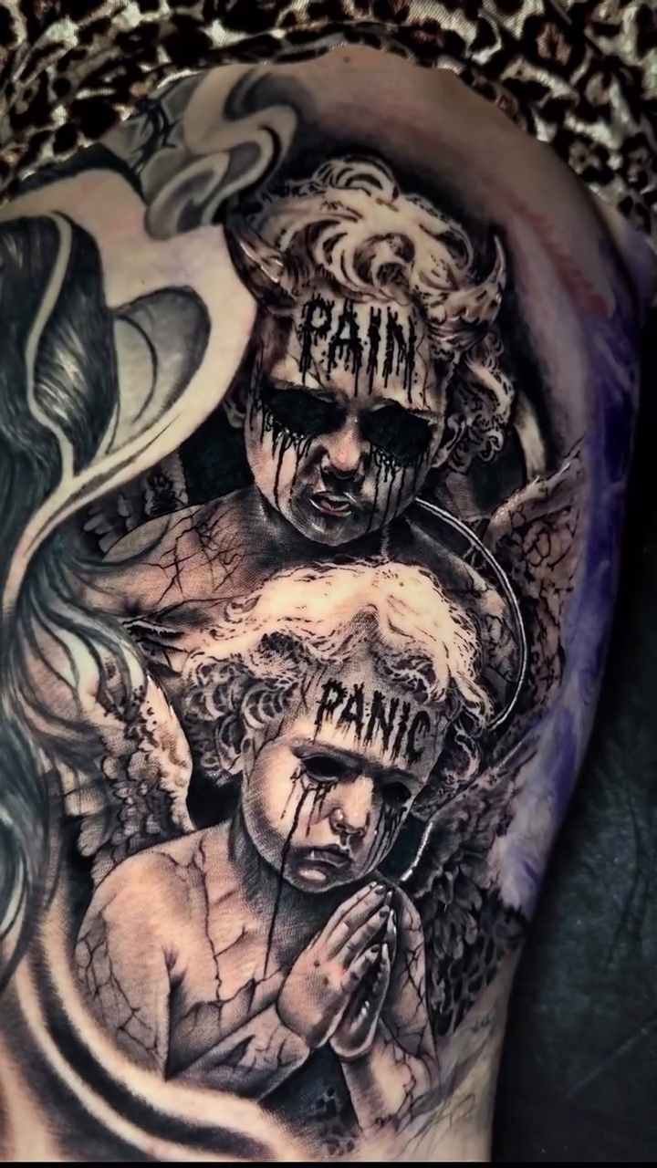 Tattoo by @tattoos_by_cjrued — black_and_grey, dark_realism