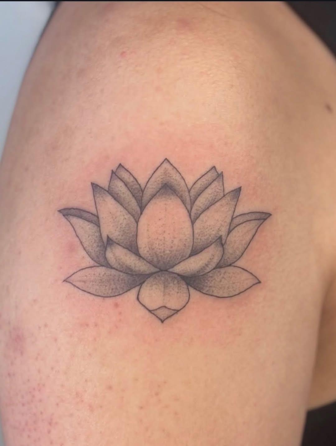 Tattoo by @sterlingstattoos — black_and_grey, dotwork