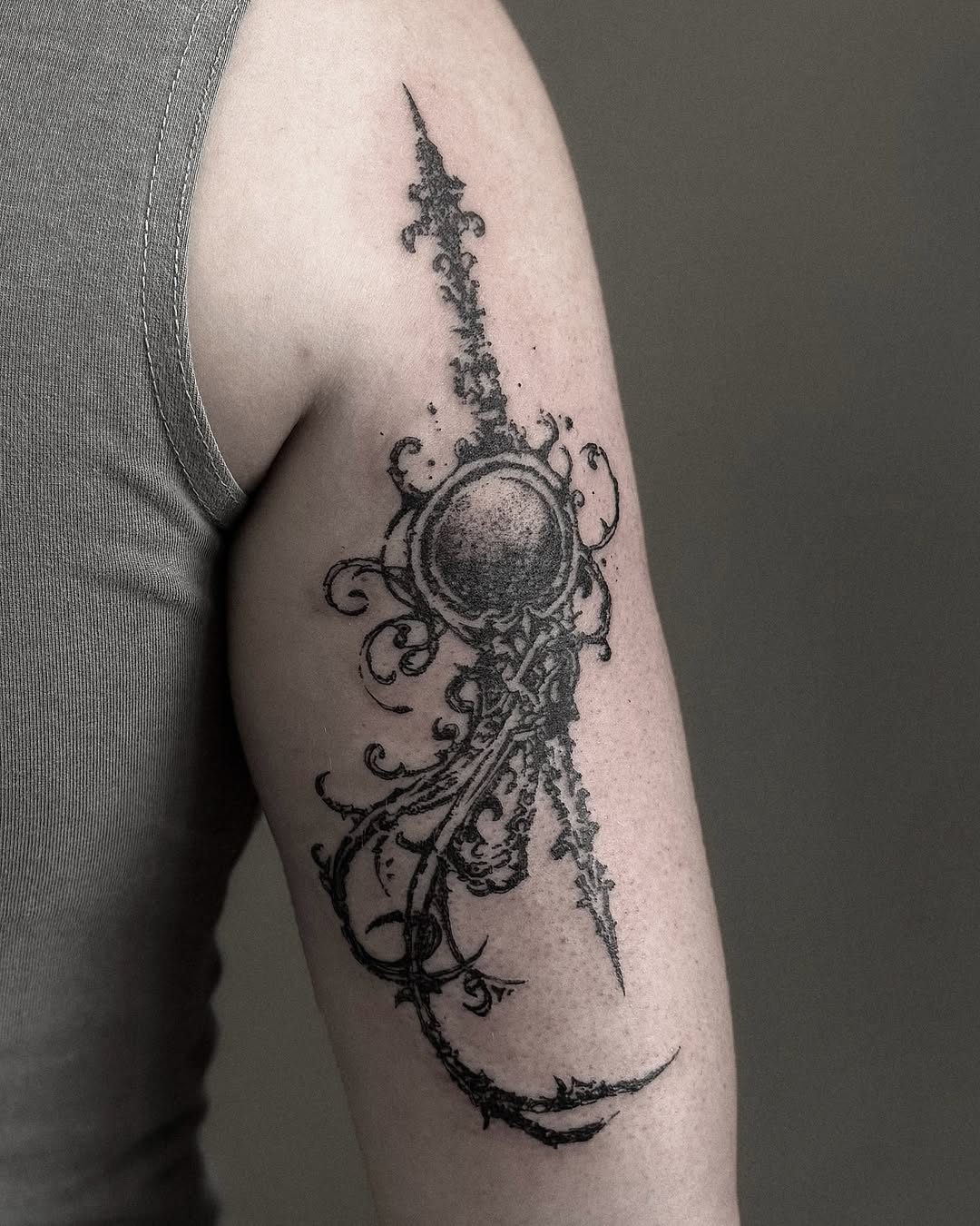 Tattoo by @inkofahma — blackwork