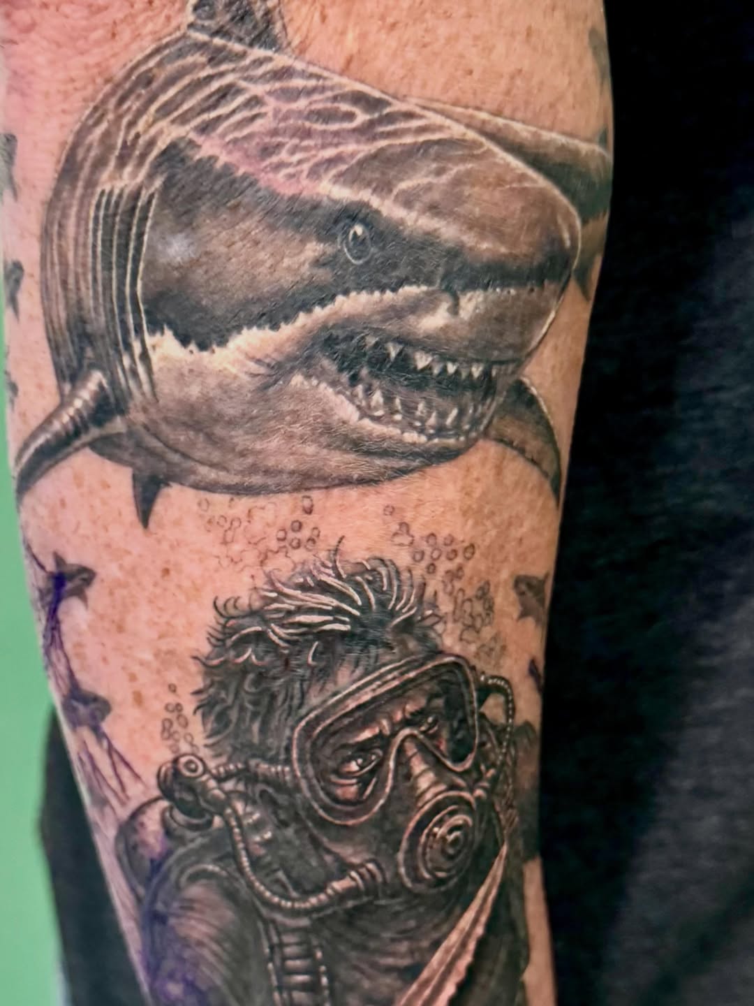 Tattoo by @kinghell73 — realism, black_and_grey