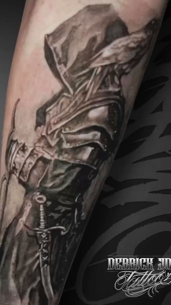 Tattoo by @derrickjoetattooz โ realism, black_and_grey
