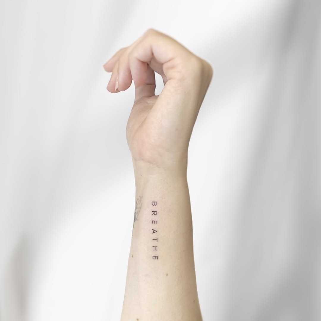 Tattoo by @inkart_ari — fine_line, lettering_script