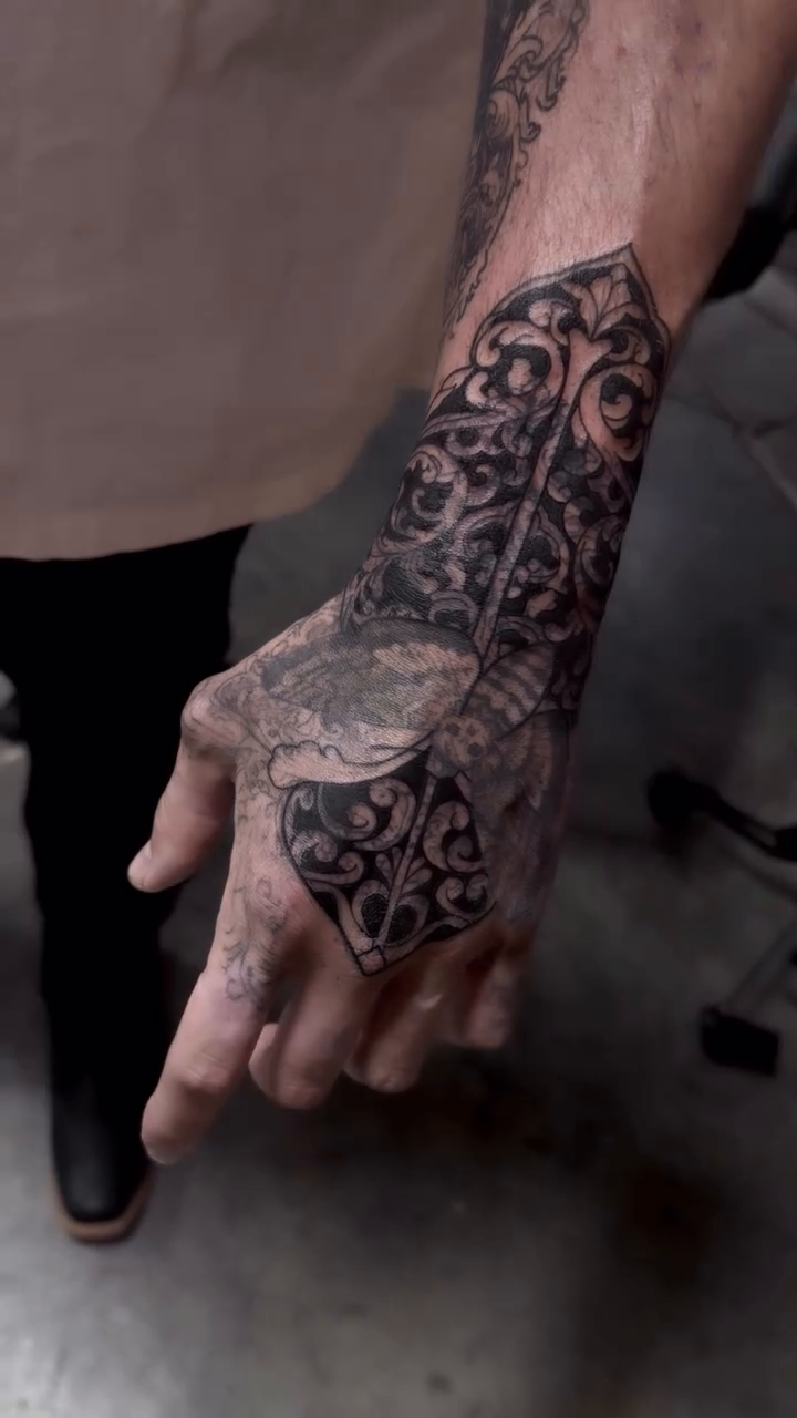 Tattoo by @hadescabreratattoos — blackwork, ornamental