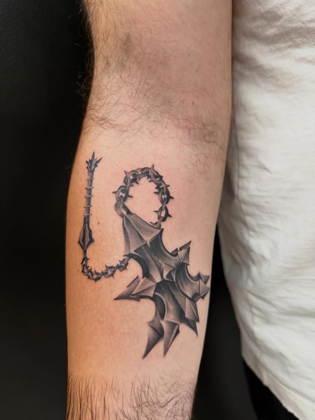 Tattoo by @d_goddess_tattoos — realism, black_and_grey