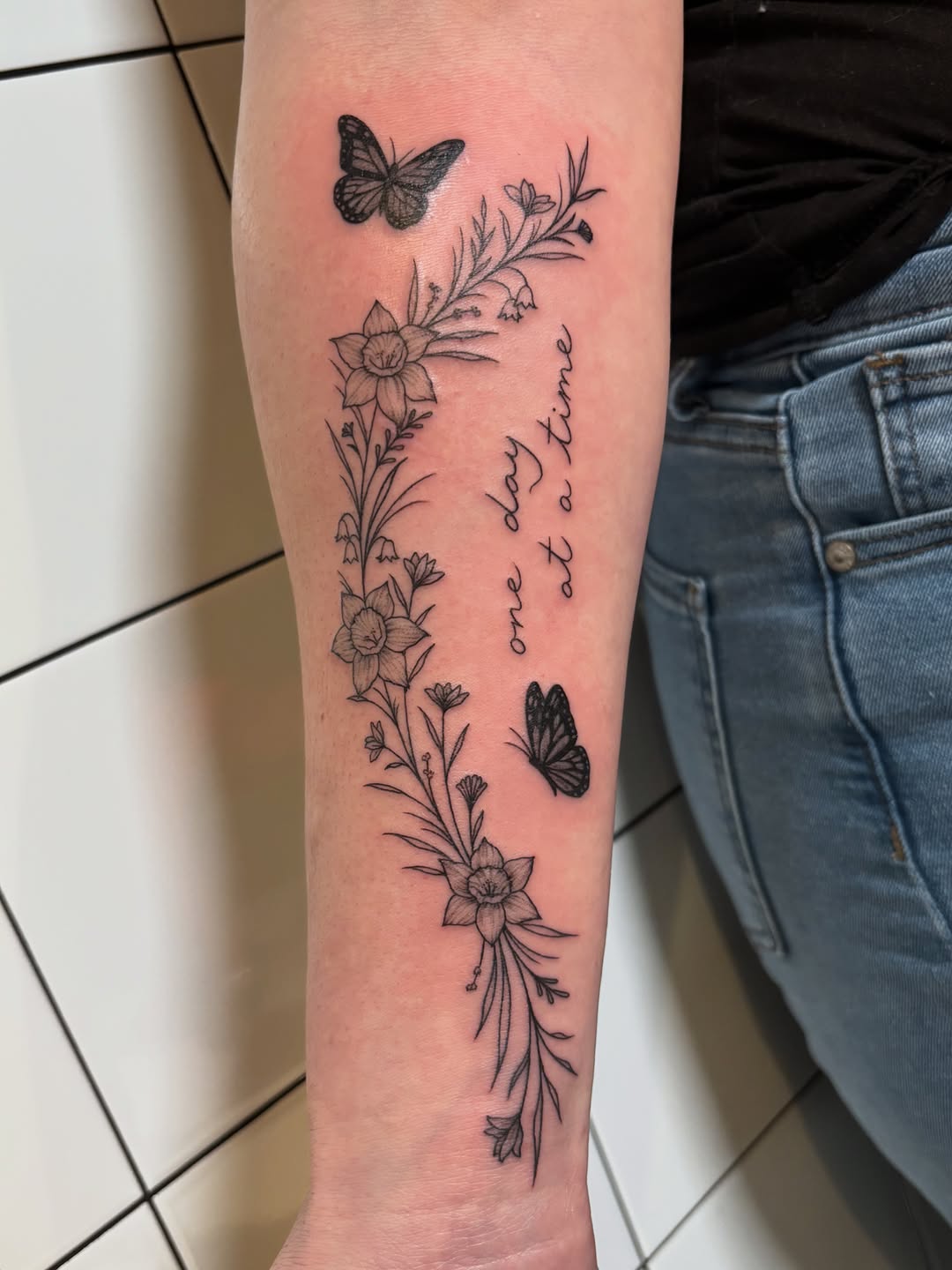 Tattoo by @daynatattoos — fine_line, lettering_script
