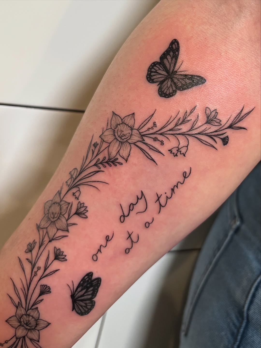 Tattoo by @daynatattoos — fine_line, lettering_script