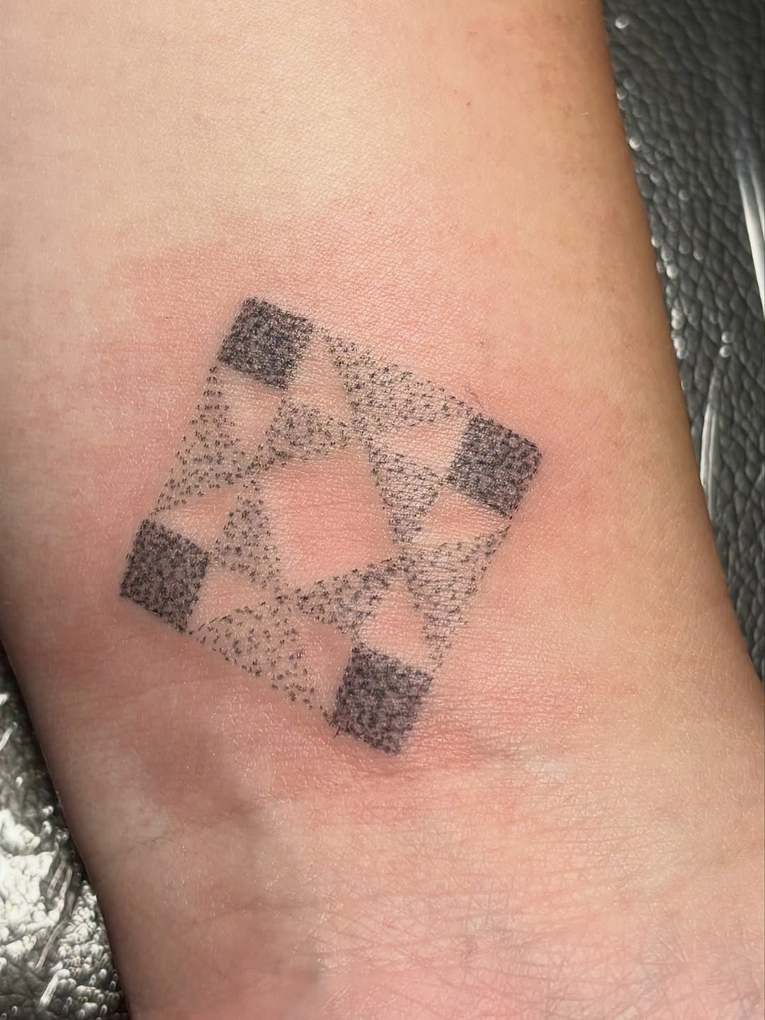 Tattoo by @seneca_studios — geometric, dotwork