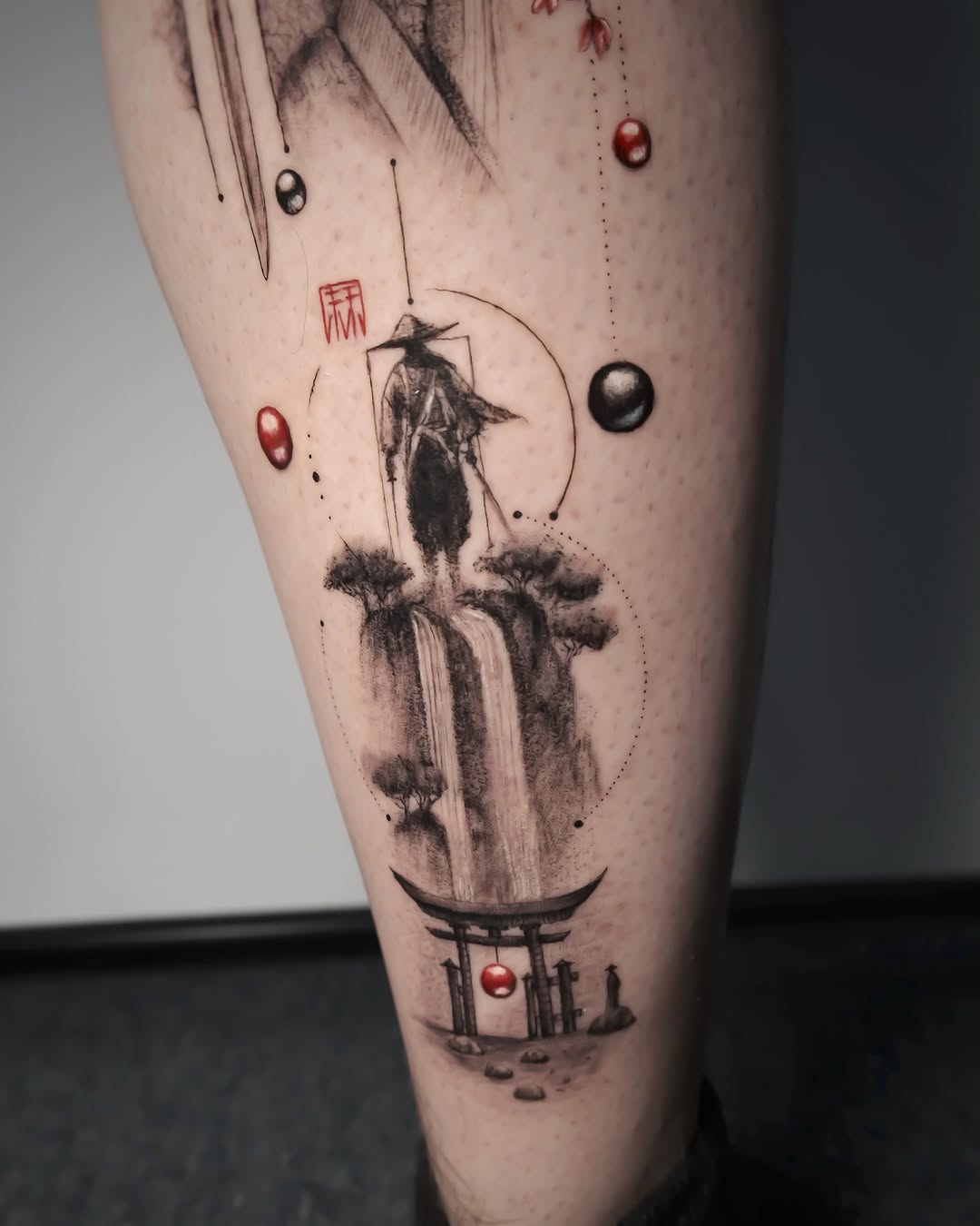 Tattoo by @lilithink โ japanese_irezumi, black_and_grey