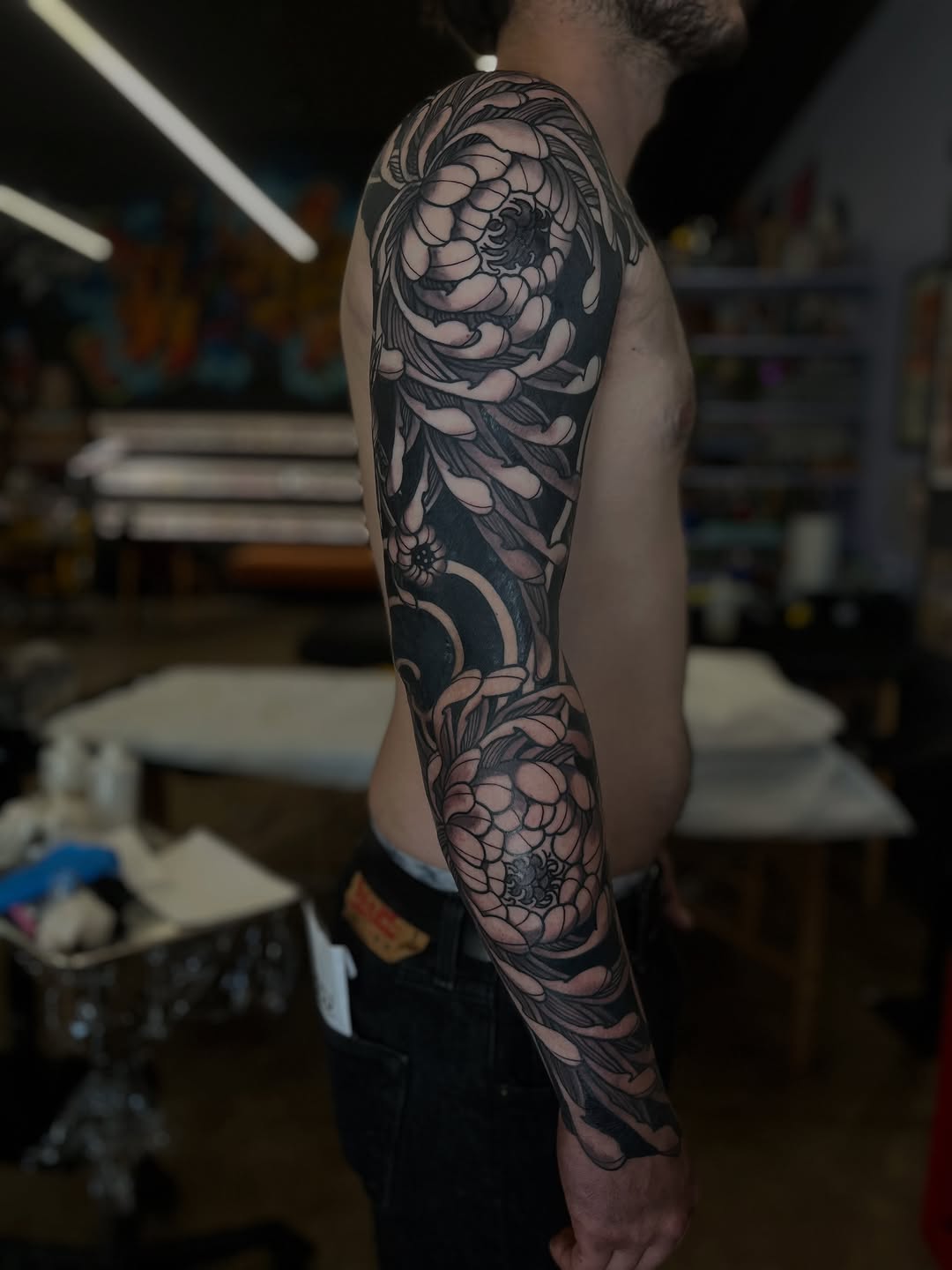 Tattoo by @ichibotattoos — japanese_irezumi, black_and_grey
