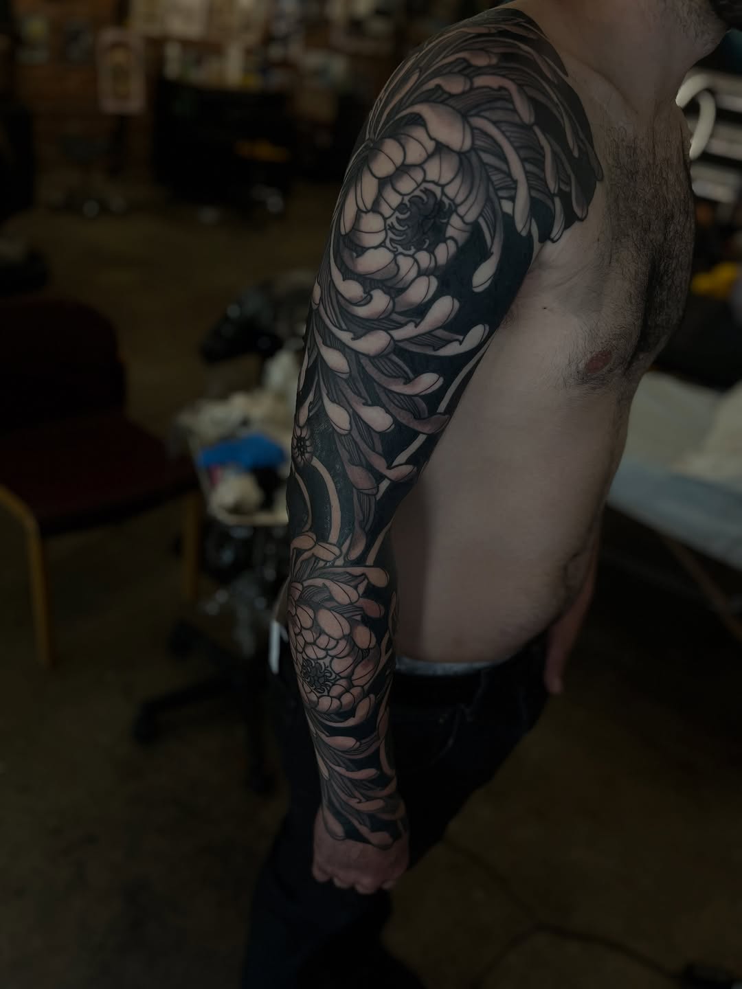 Tattoo by @ichibotattoos — japanese_irezumi, black_and_grey