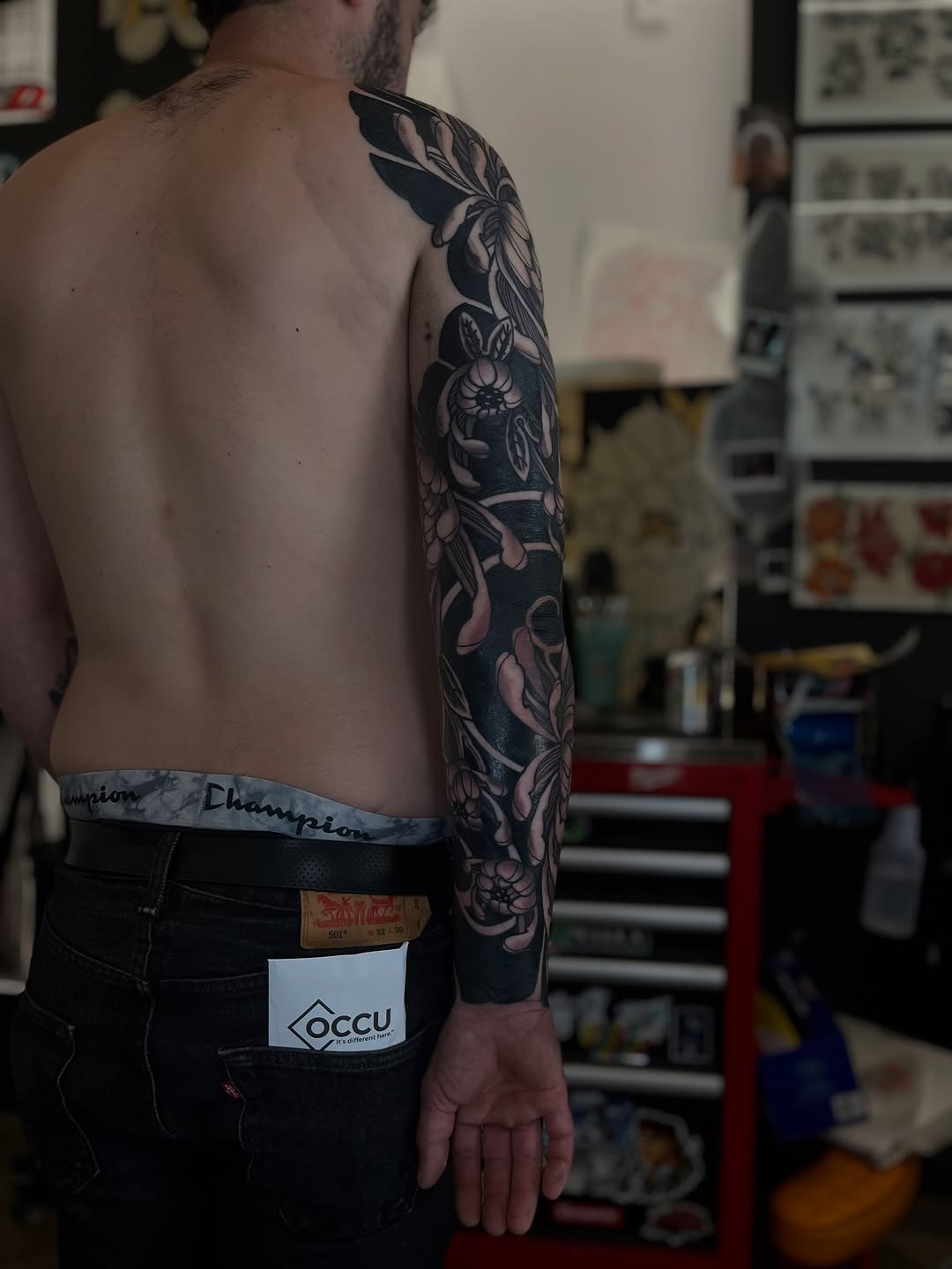 Tattoo by @ichibotattoos — blackwork