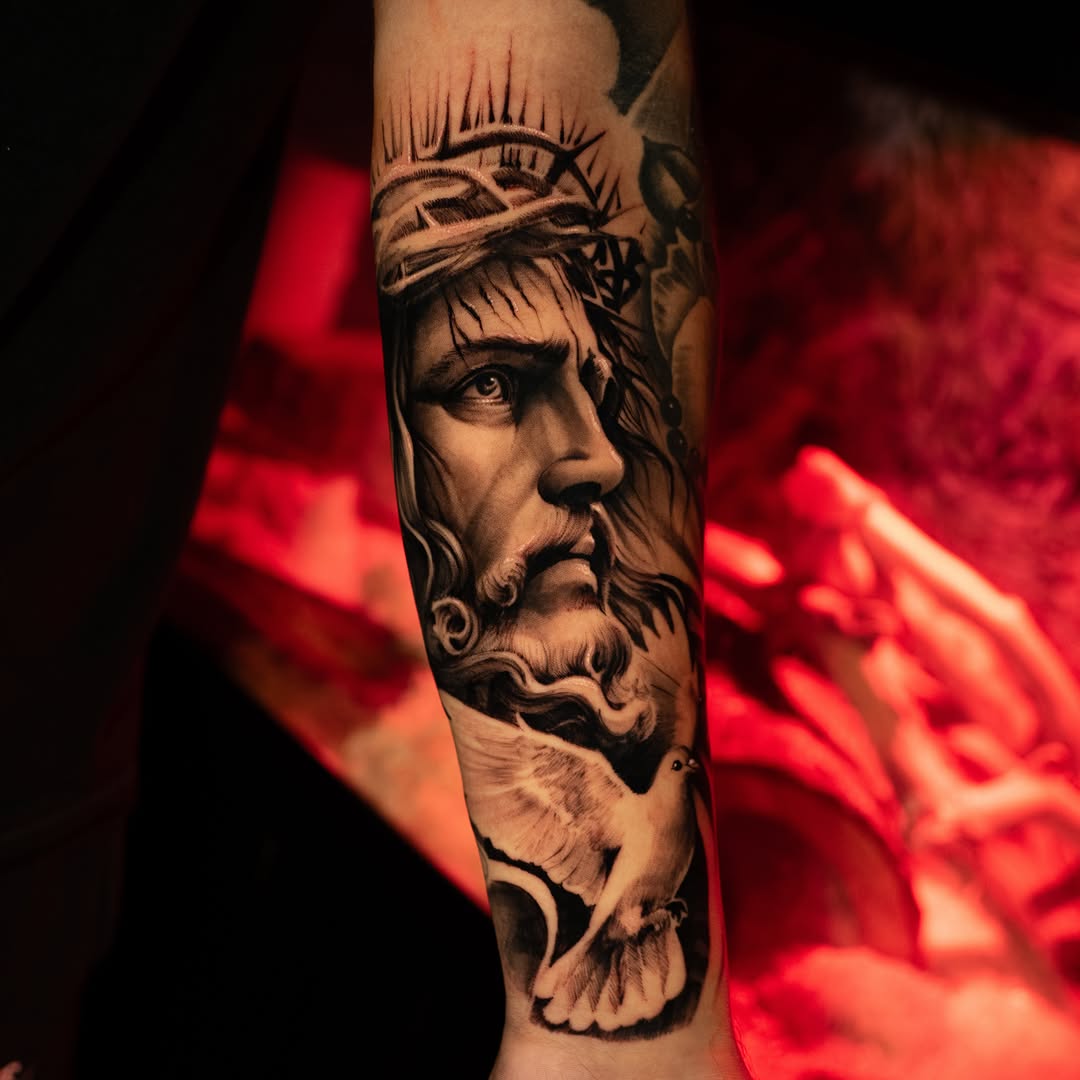 Tattoo by @apolo_tattoos β realism, black_and_grey