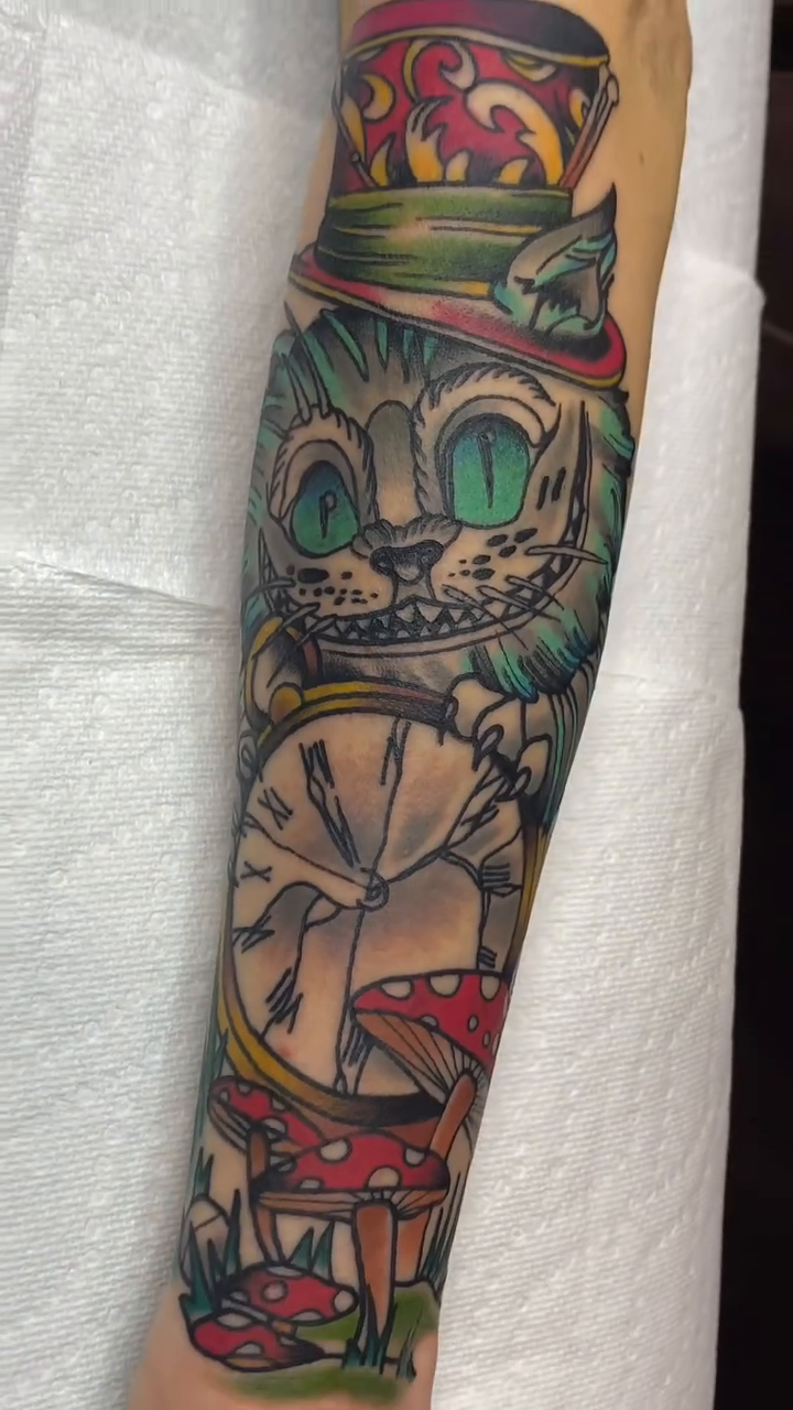 Tattoo by @aaronmasterstattoos — illustrative, new_school