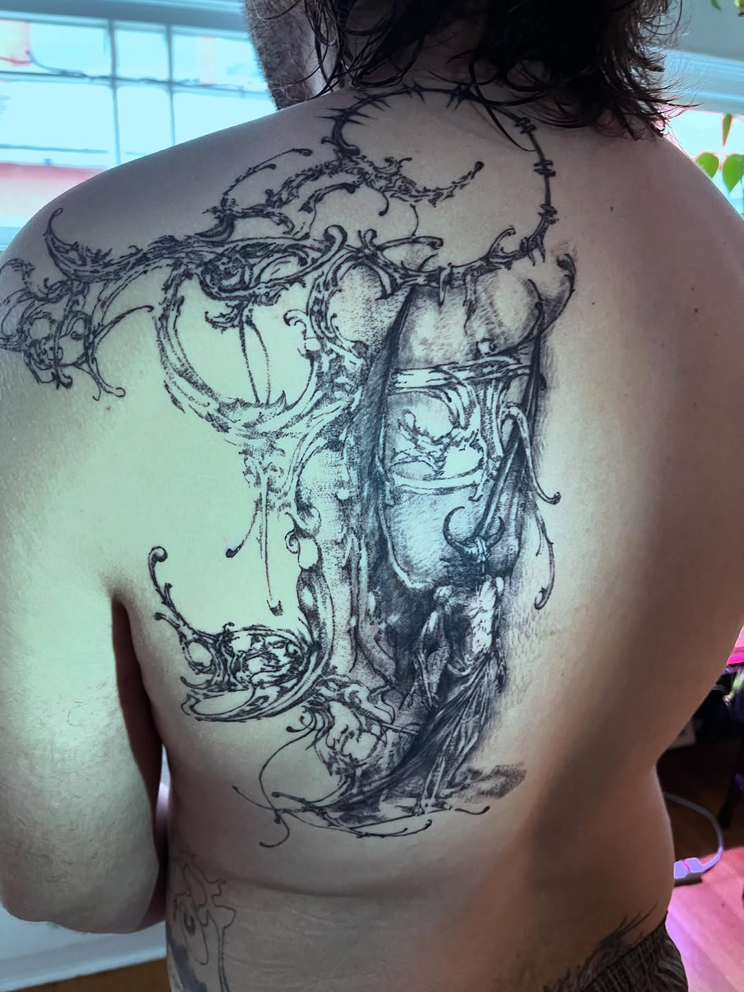 Tattoo by @initiationoftorture — illustrative, dark_realism