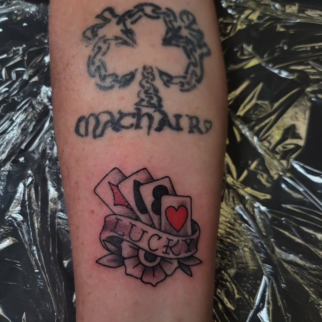 Tattoo by @marinas.tattoos — american_traditional, lettering_script