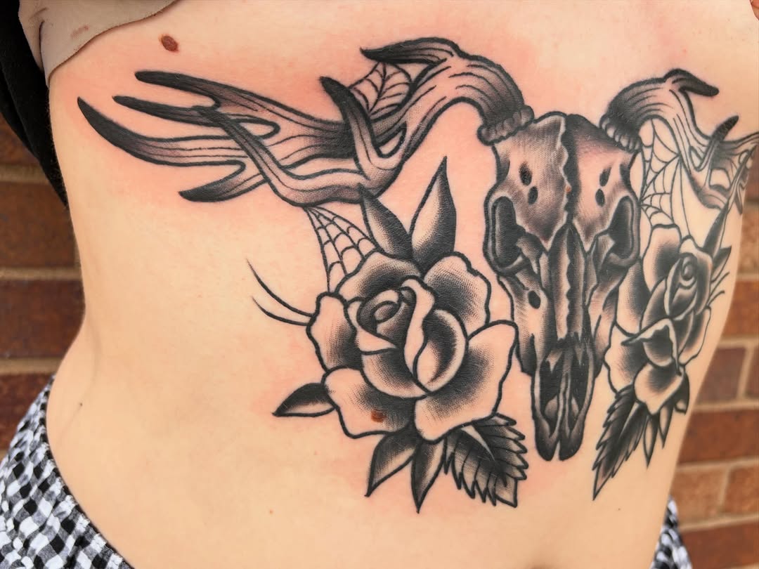 Tattoo by @asecularhazer — american_traditional, black_and_grey