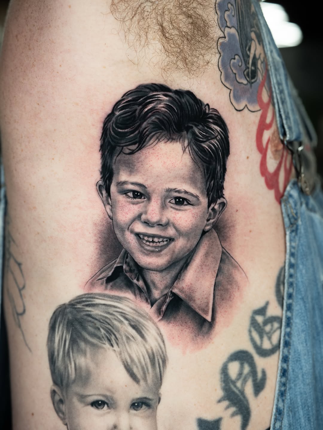 Tattoo by @zakperry_tattoos β realism, black_and_grey