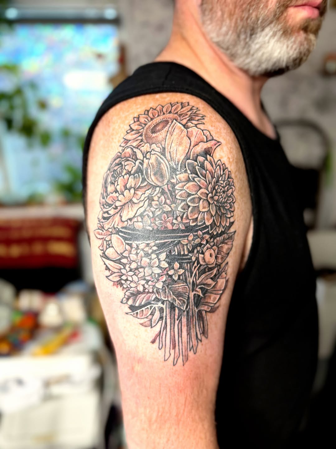 Tattoo by @flatrabbitstudio — illustrative, black_and_grey