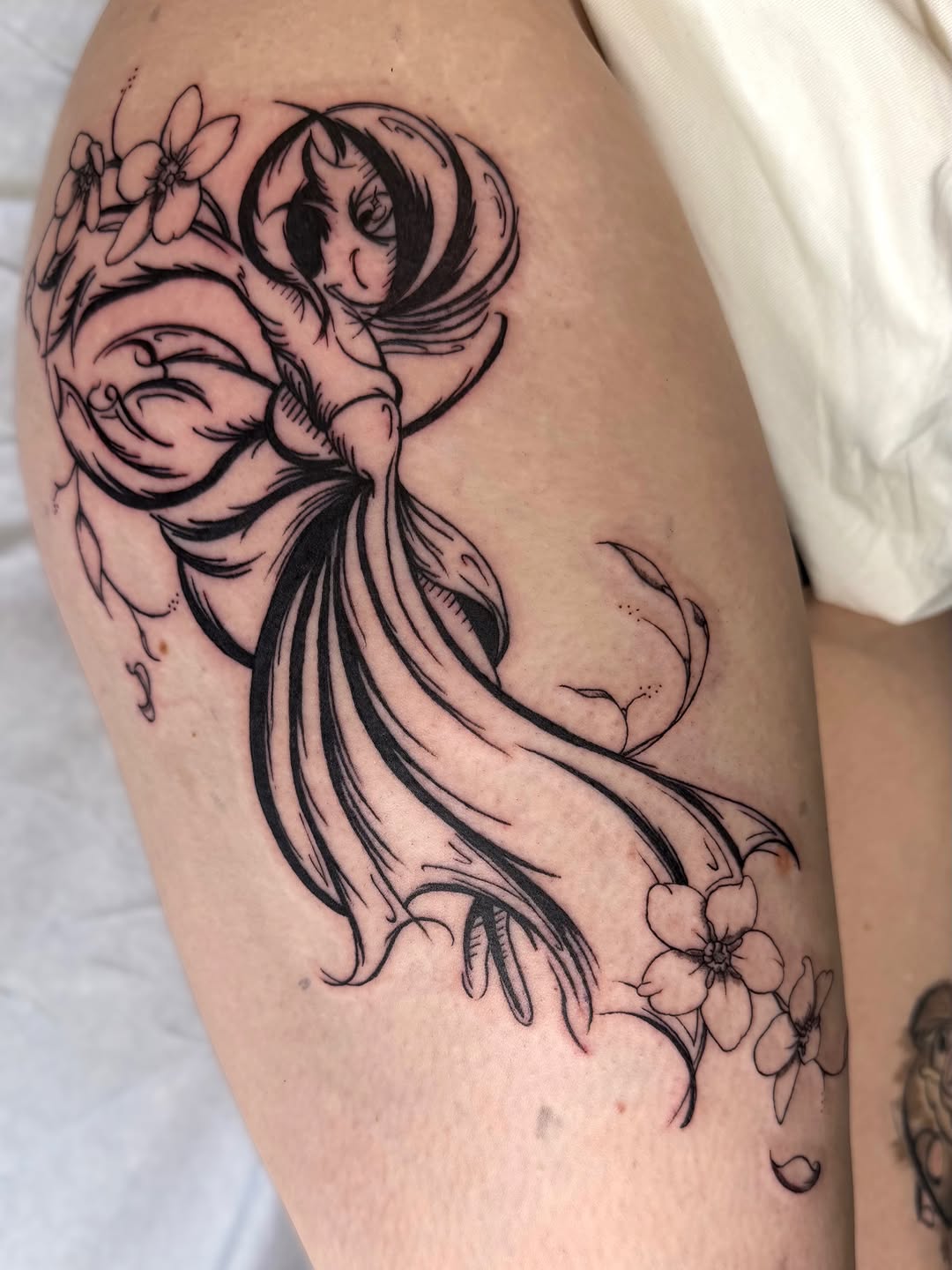 Tattoo by @night.owl.tattoo โ anime, fine_line
