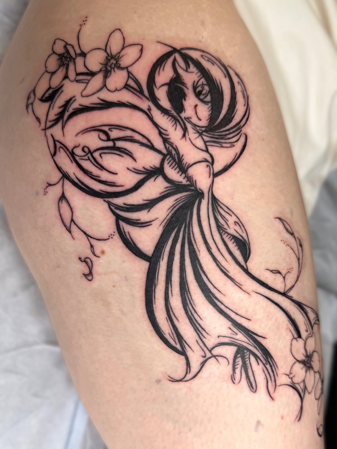 Tattoo by @night.owl.tattoo โ anime, fine_line