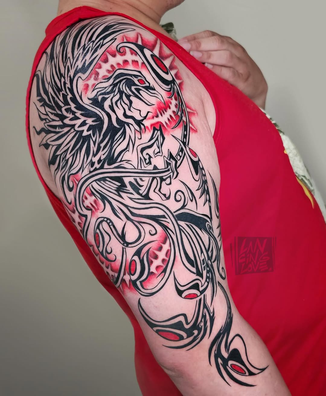 Tattoo by @lancinglove — blackwork