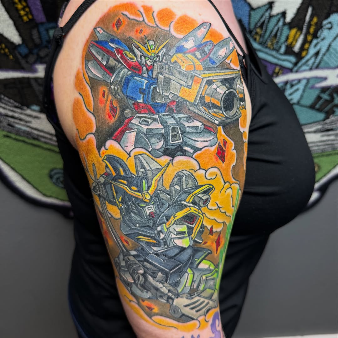 Tattoo by @luckyleftytattoos — anime, new_school
