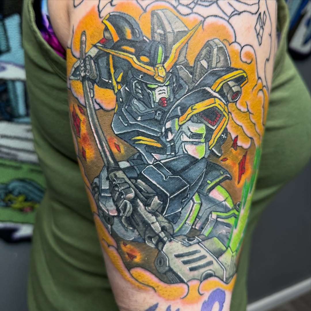 Tattoo by @luckyleftytattoos — anime, new_school