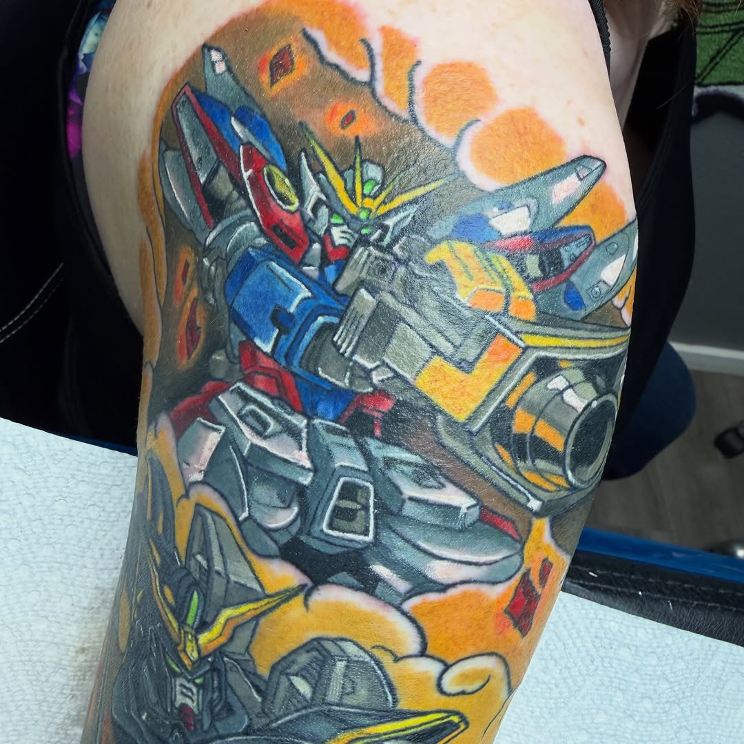 Tattoo by @luckyleftytattoos — new_school, anime
