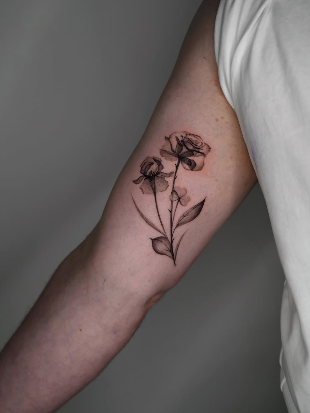 Tattoo by @domcozzaart — black_and_grey, fine_line