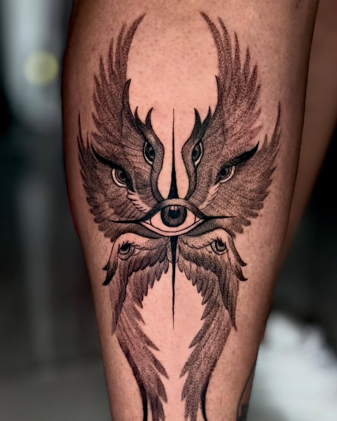 Tattoo by @inkszi — blackwork, illustrative
