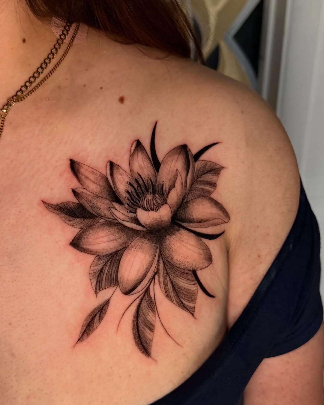 Tattoo by @inkszi — black_and_grey, realism