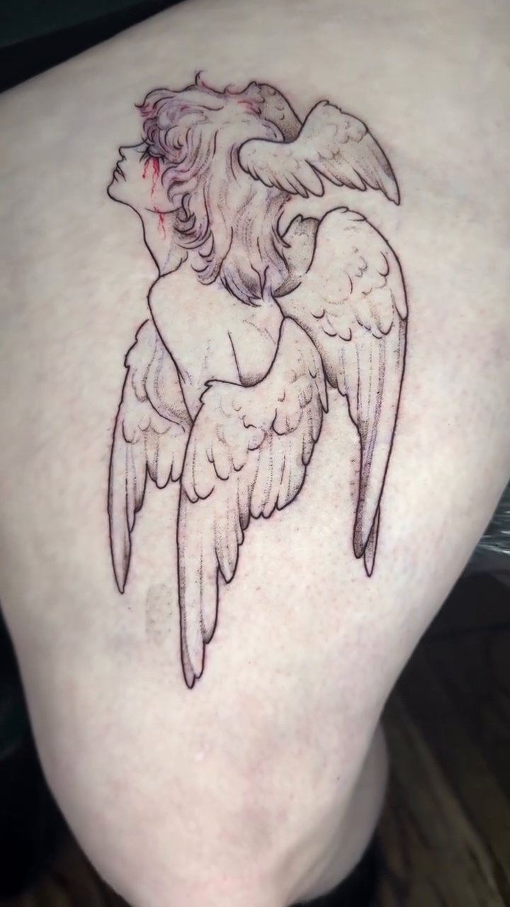 Tattoo by @cybervadik โ illustrative, fine_line