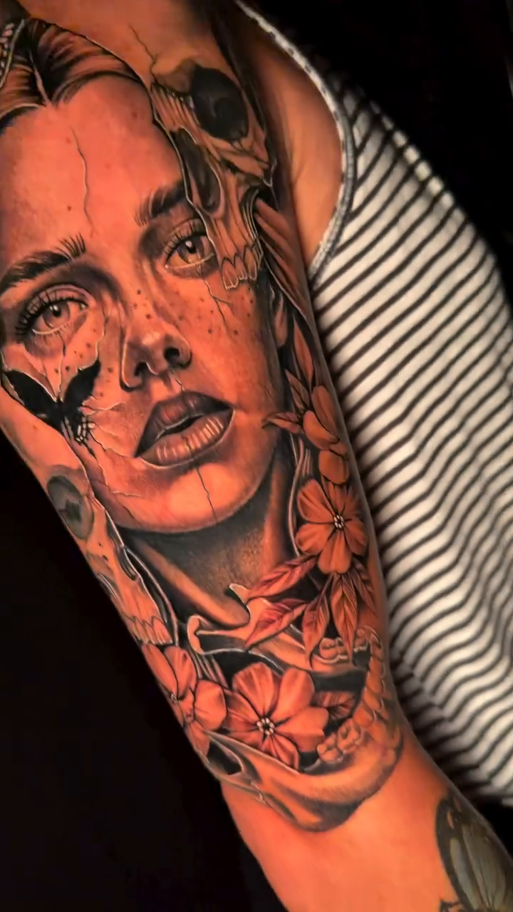Tattoo by @sleeperzink — black_and_grey, realism