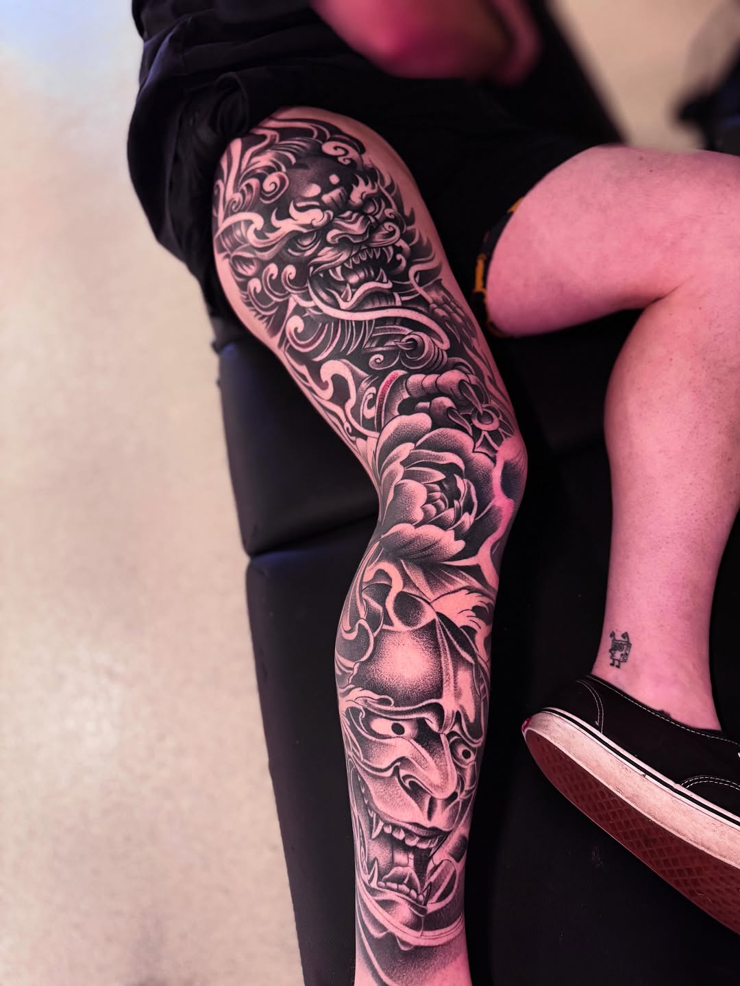 Tattoo by @dallasdiorio — japanese_irezumi, black_and_grey