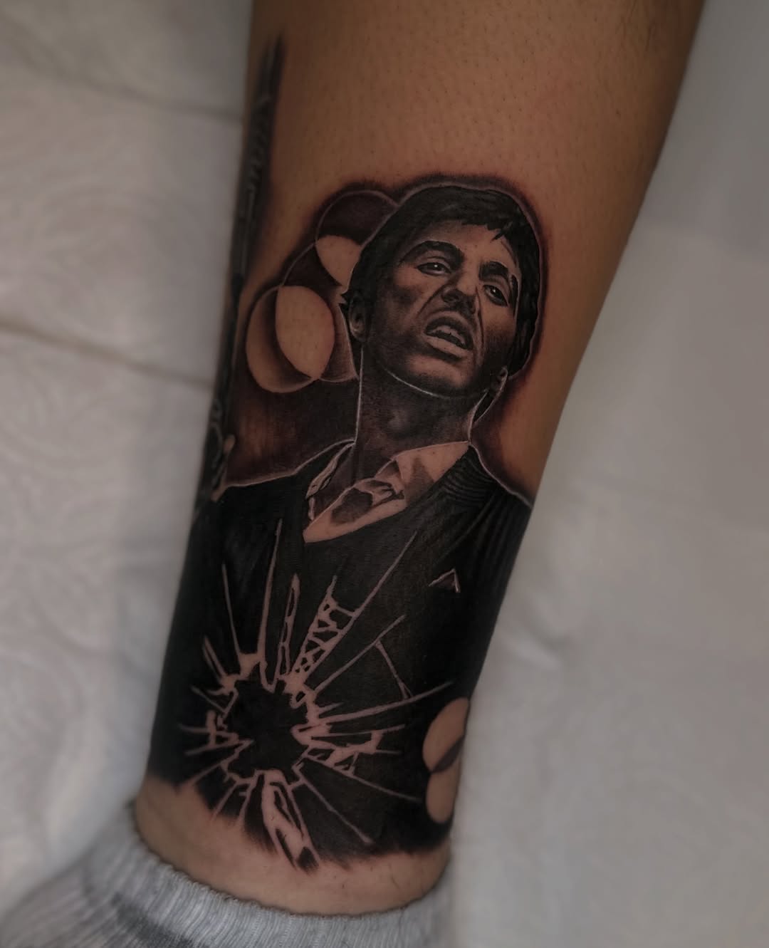 Tattoo by @inkmando — realism, black_and_grey
